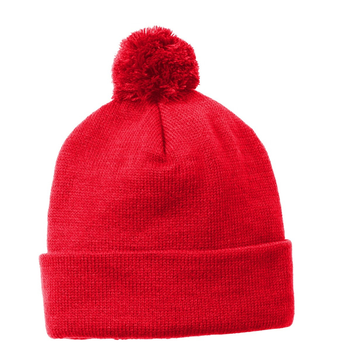 Sport-Tek ® Solid Pom Pom Beanie STC37